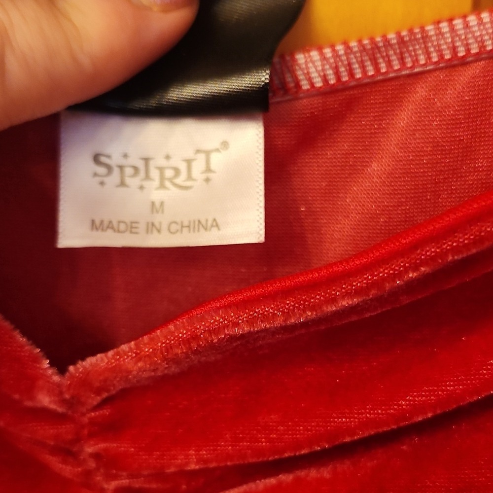 Disney Princess Spirit Red Velvet Renaissance Costume Dress Cold Shoulder Medium - Picture 3 of 4